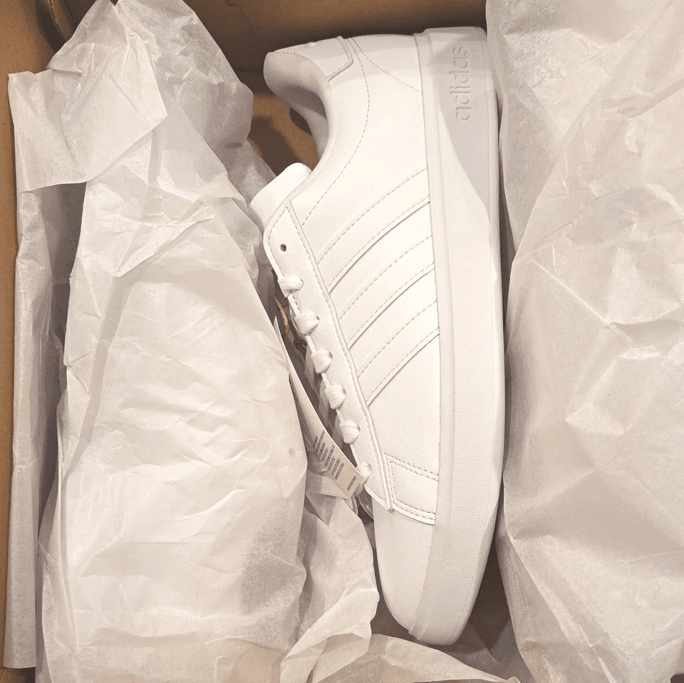 adidas Grand Court 2.0 Men's Triple White Low Top Leather Sneaker GW9197